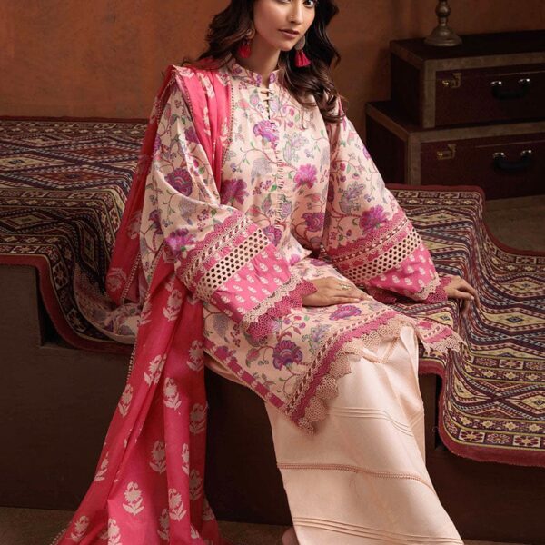 Bonanza Satrangi 3PC Premium Lawn - Summer Collection - Camellia