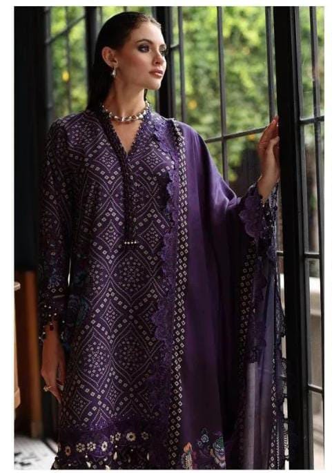 Charizma 3-PC Premium Lawn (D-816) - Purple Color