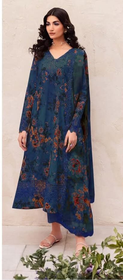 IZNIK 3-PC Digital Embroidery Lawn Collection (D-5093)