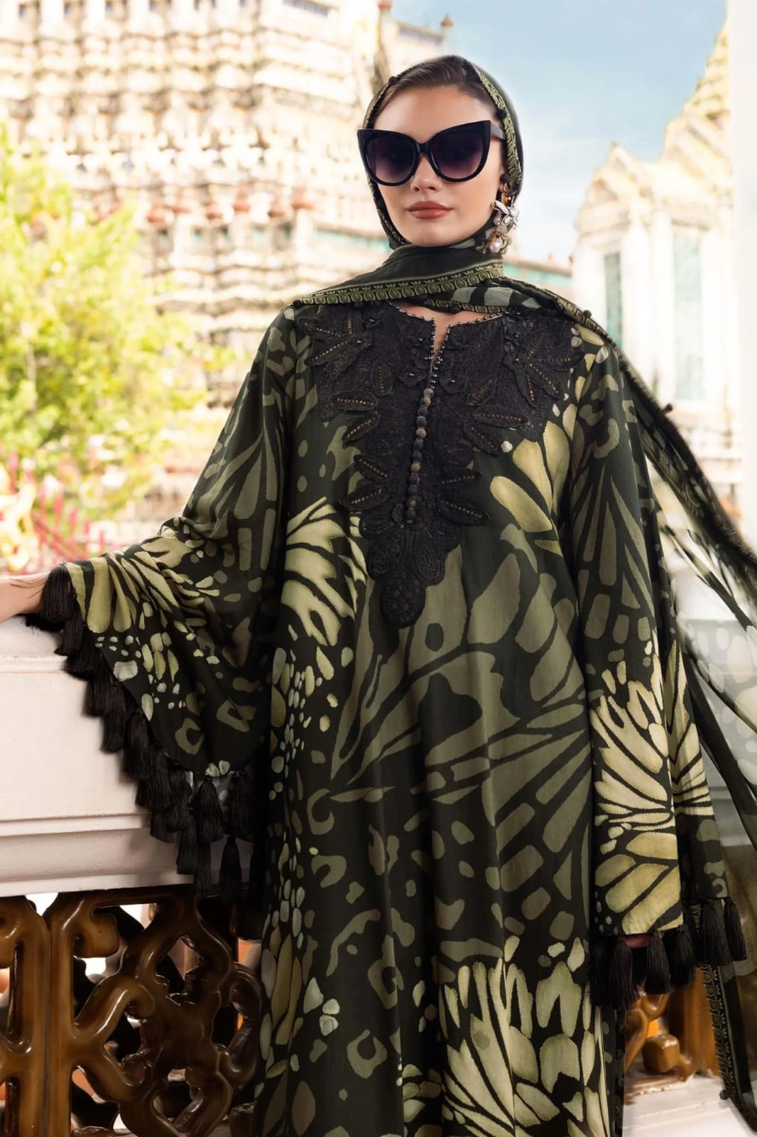 Maria B. 3-PC Premium Full Embroidered Lawn (Cheetah) D-6050
