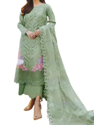 Zarmeen Emaan 3-PC Premium Lawn (ZE-750) - Pista Color
