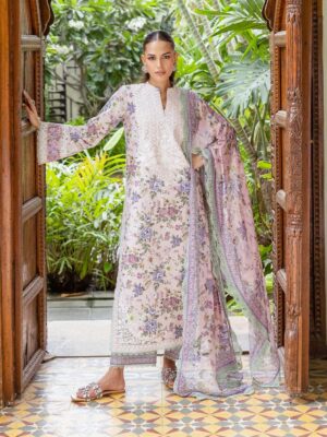 Zainab Chottani Embroidery Lawn - 3-PC (Replica) - Kasni Color (D-6043A)