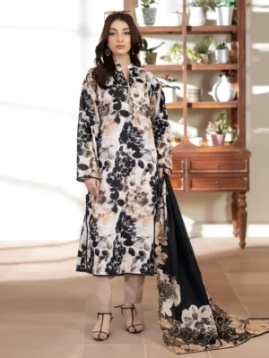 Salina Lawn 3PC Unstitch Suit - Vol 6-4