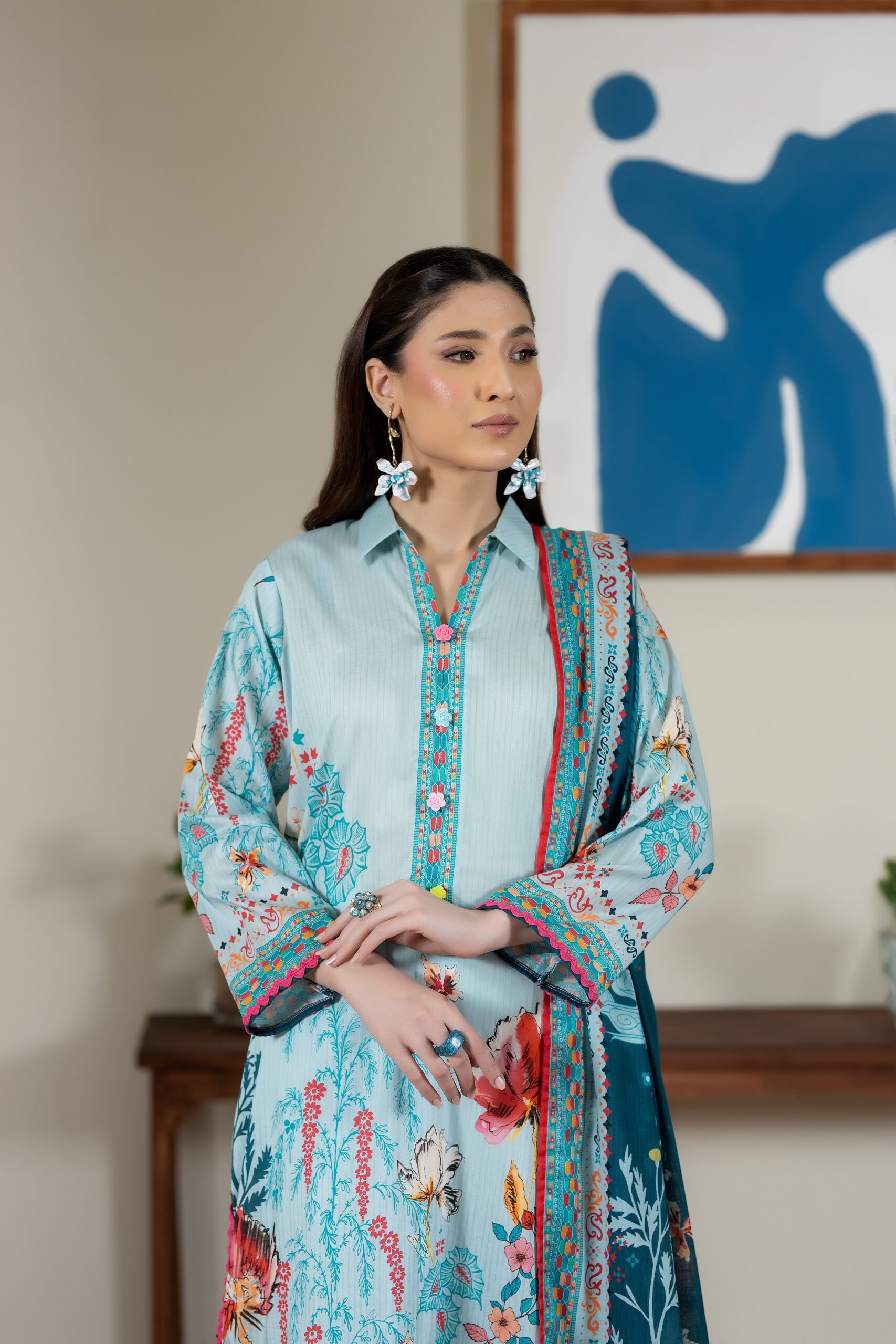 Salina Lawn 3PC Unstitch Suit - Vol 6-9