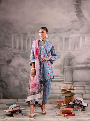Salina Separates Printed Lawn 3PC Unstitch Suit - Chapter-1 (SSPLV1-6)