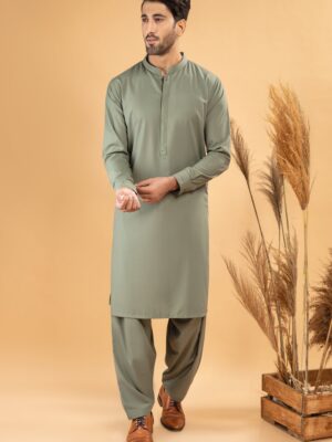 Grace Unstitched Plain Breathable Cotton Fabric - Light Green