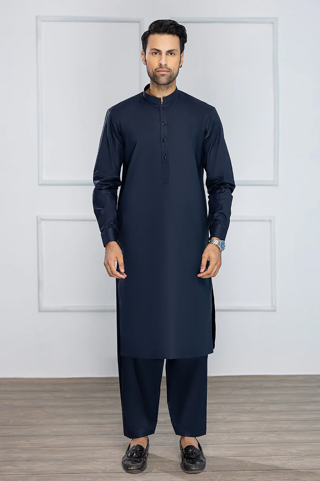 Grace Unstitched Plain Cotton Fabric - Navy Blue