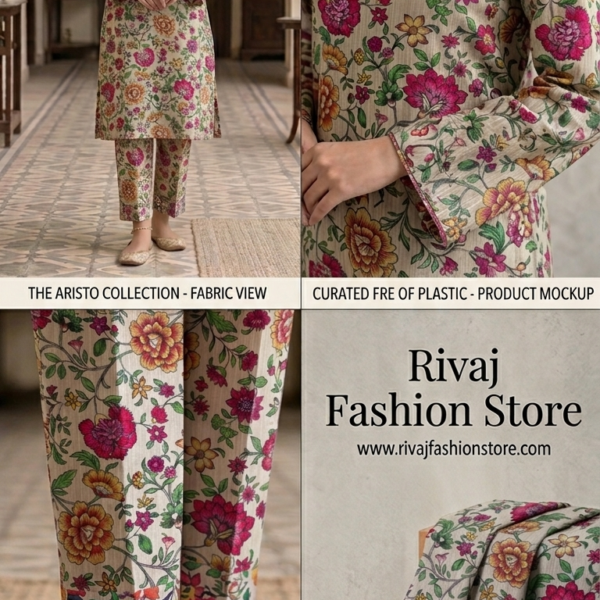Bana Dora Unstitched 2pc Lawn Suit – The Floral Art