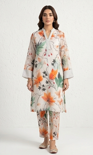Bana Dora Unstitched 2pc Lawn Suit – Rivaj Fashion Store