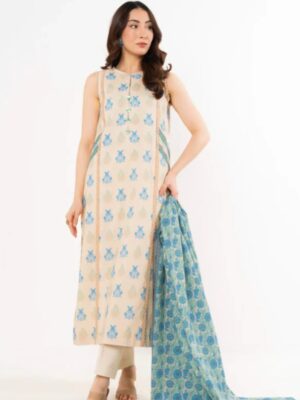 Alkaram Studio Women’s Unstitched 3PC Bana Dora Lawn Suit – Factory Outlet Sale - BLUE (SS-66-1-25-2)