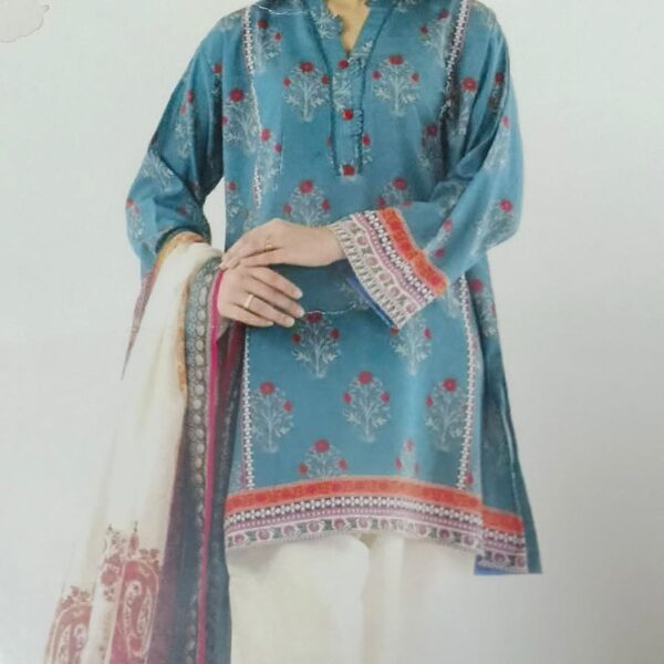 Sana Safinaz Women’s Unstitched 2PC Summer Suit - ZINC