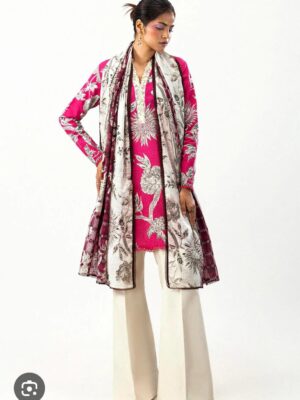 Sana Safinaz Women’s Unstitched 2PC Summer Suit - PINK