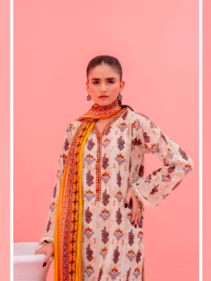 S25D15 – SOHAYE by Diner’s Women’s Unstitched 3PC Lawn Suit – Factory Outlet Collection