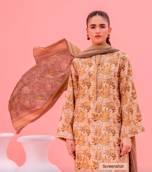 S25D22 – SOHAYE by Diner’s Women’s Unstitched 3PC Doriya Lawn Suit – Factory Outlet Collection