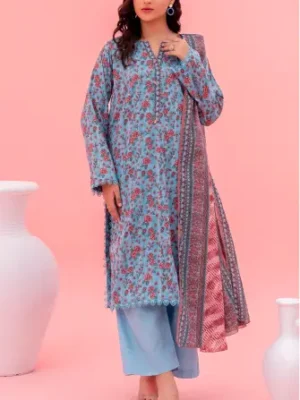 SOHAYE by Diner’s Women’s Unstitched 3PC Lawn Suit – Factory Outlet Collection – S25D24