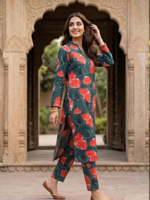 Premium Unstitched 2pc Lawn Suit – Pond Floral All-Over Print
