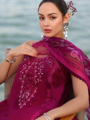 3PC Red Velvet Embroidery Collection-01