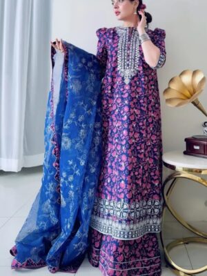 Sapphire 3-PC Digital Embroidery Lawn Collection (D-36-07)