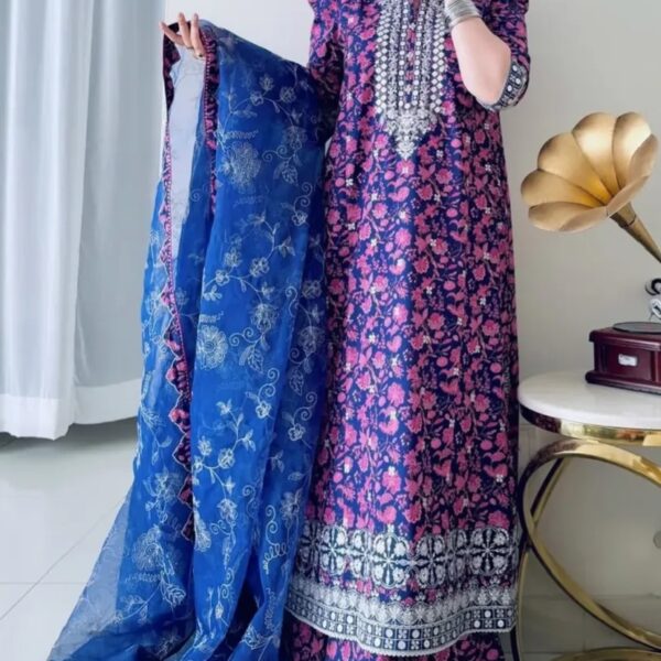 Sapphire 3-PC Digital Embroidery Lawn Collection (D-36-07)